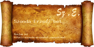 Szonda Erzsébet névjegykártya