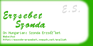 erzsebet szonda business card